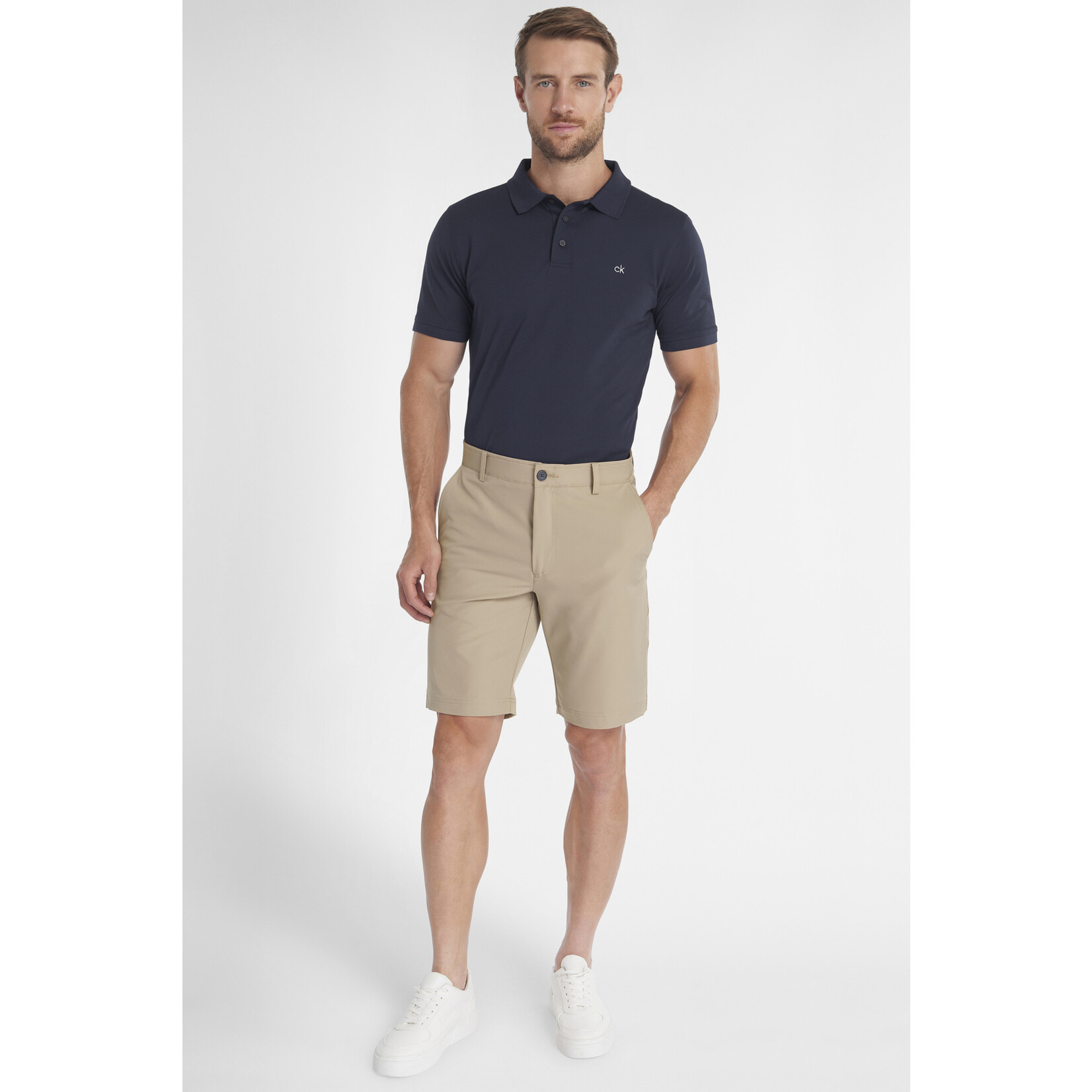 Calvin Klein Calvin Klein Bullet Regular Fit Stretch Short - Stone