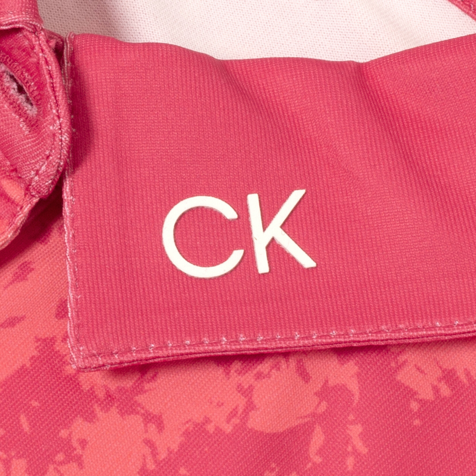 Calvin Klein Calvin Klein Canvas Print Polo - Berry Pink