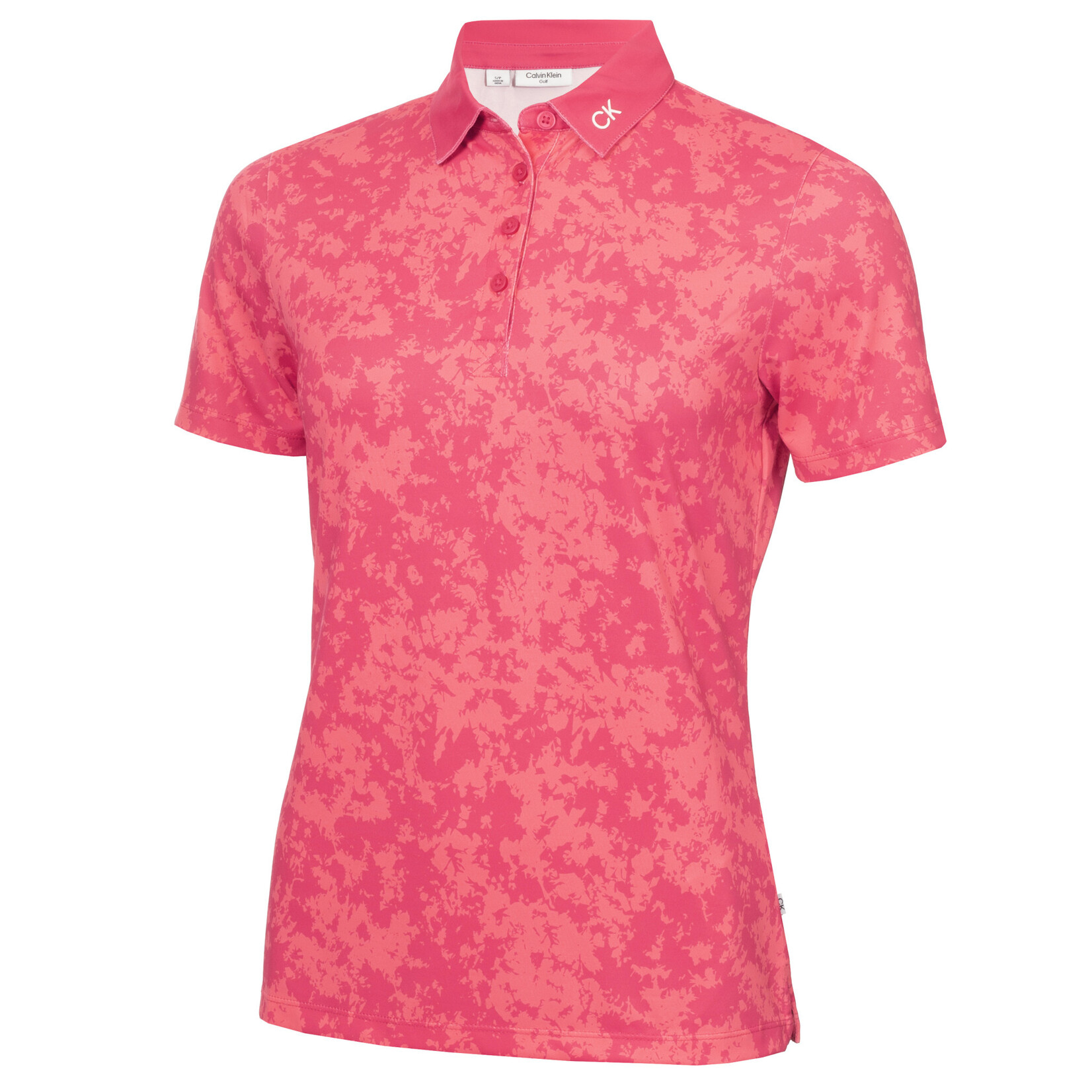 Calvin Klein Calvin Klein Canvas Print Polo - Berry Pink