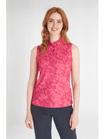 Calvin Klein Calvin Klein Canvas Print  Sleeveless Polo - Berry Pink