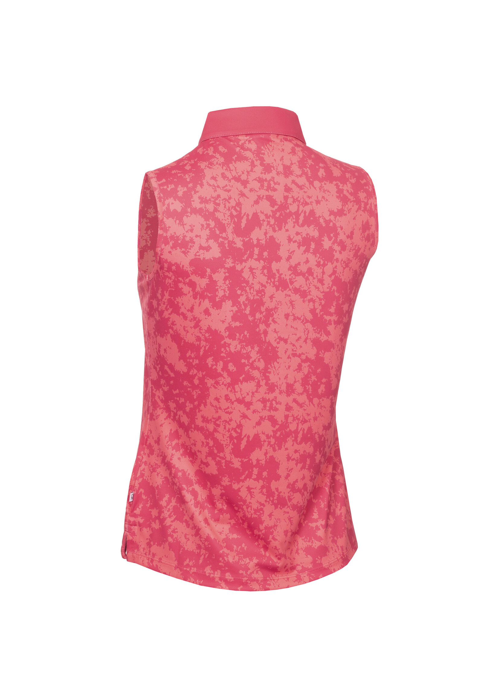 Calvin Klein Calvin Klein Canvas Print  Sleeveless Polo - Berry Pink