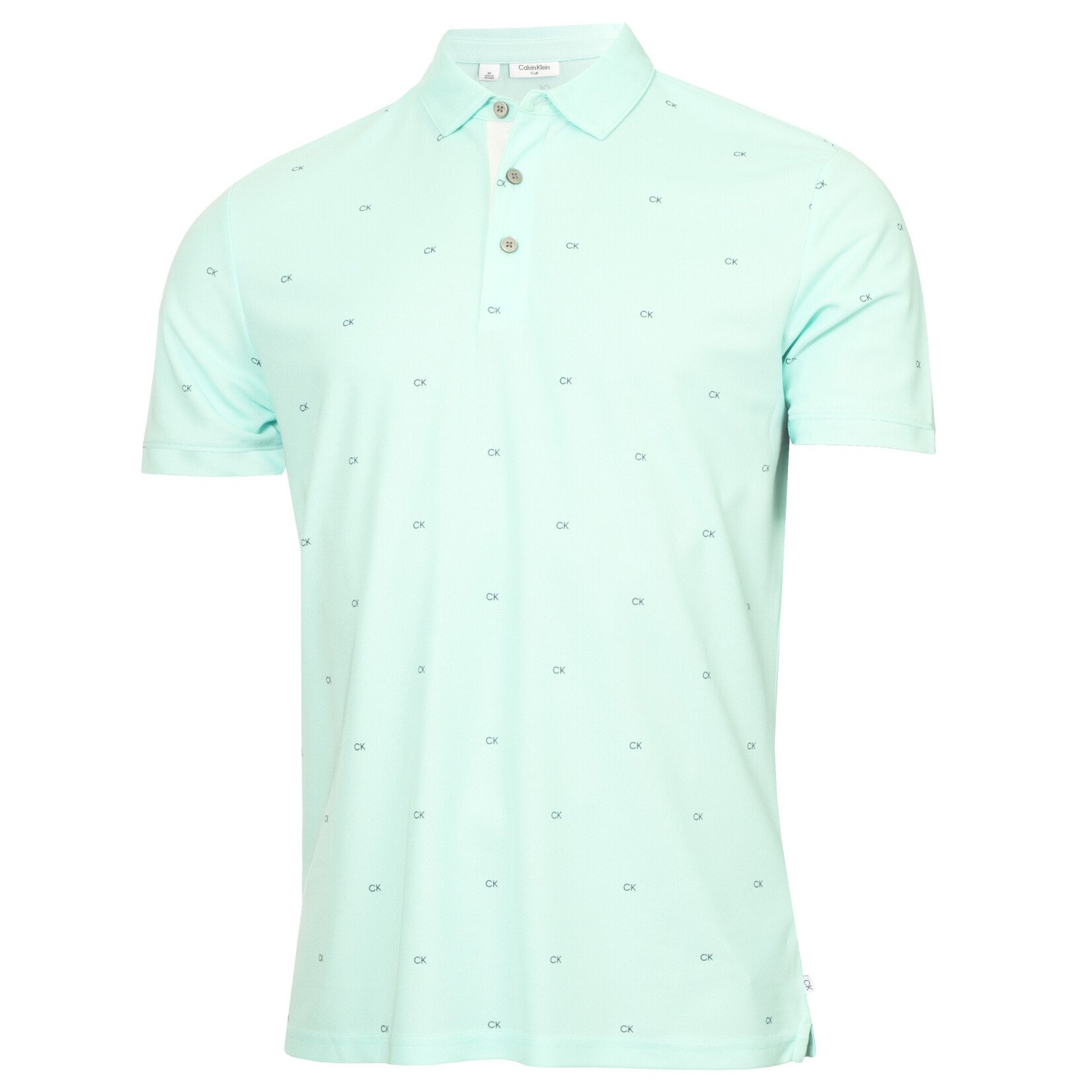 Calvin Klein Calvin Klein Monogram Pique Polo - Aqua