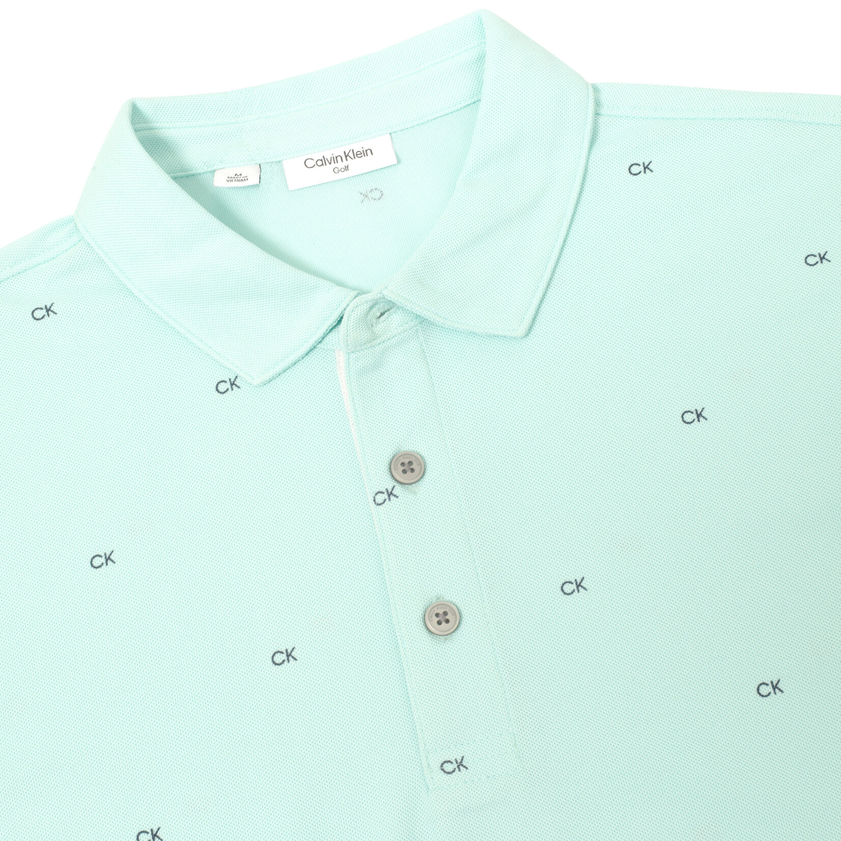 Calvin Klein Calvin Klein Monogram Pique Polo - Aqua