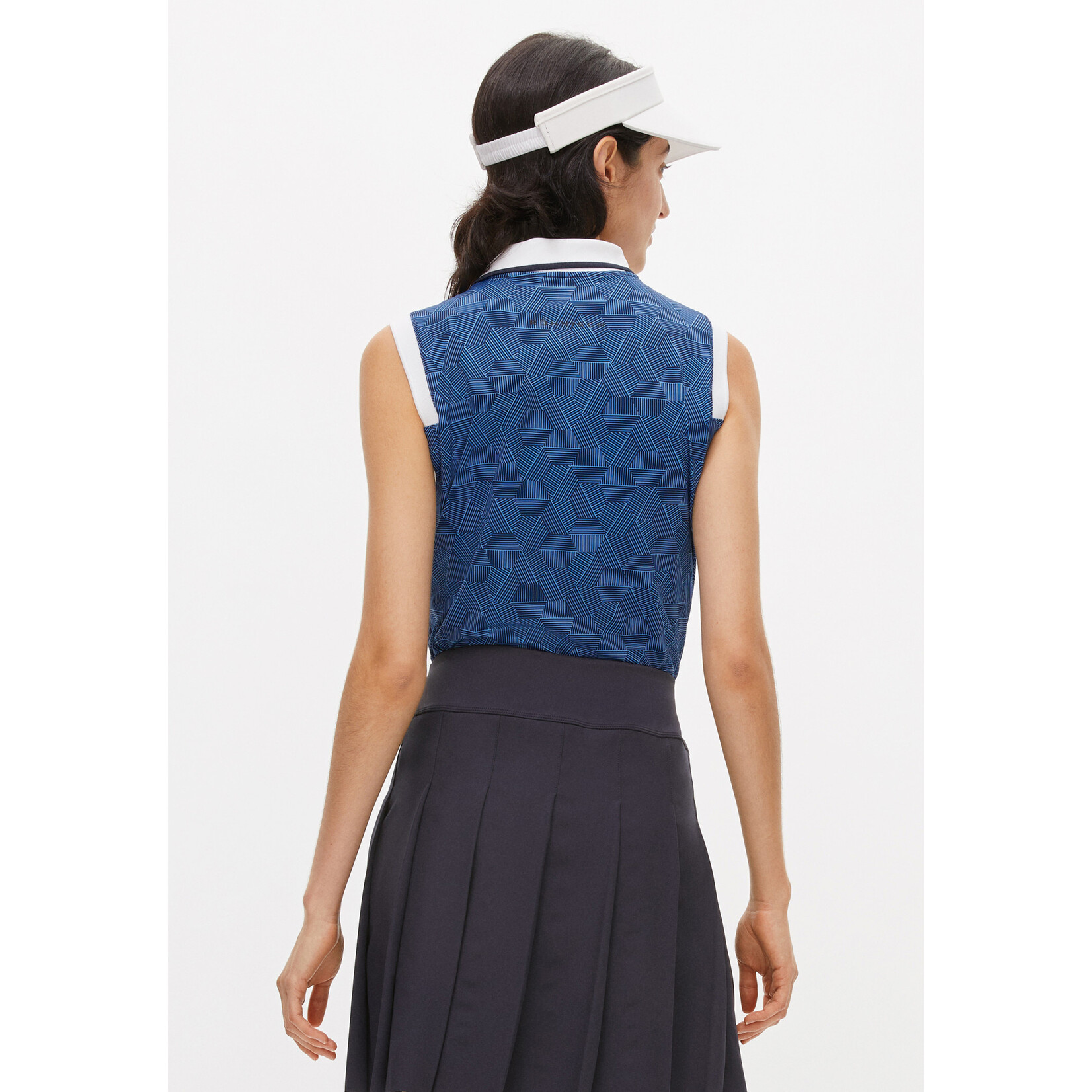 Rohnisch Rohnisch Deni Sleeveless Poloshirt - Hexagon Blue