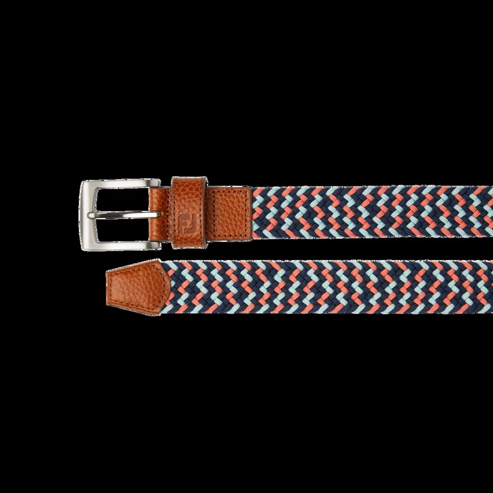 Footjoy FootJoy Braided Belt - Navy/Sea Glass/Coral Red - LONG