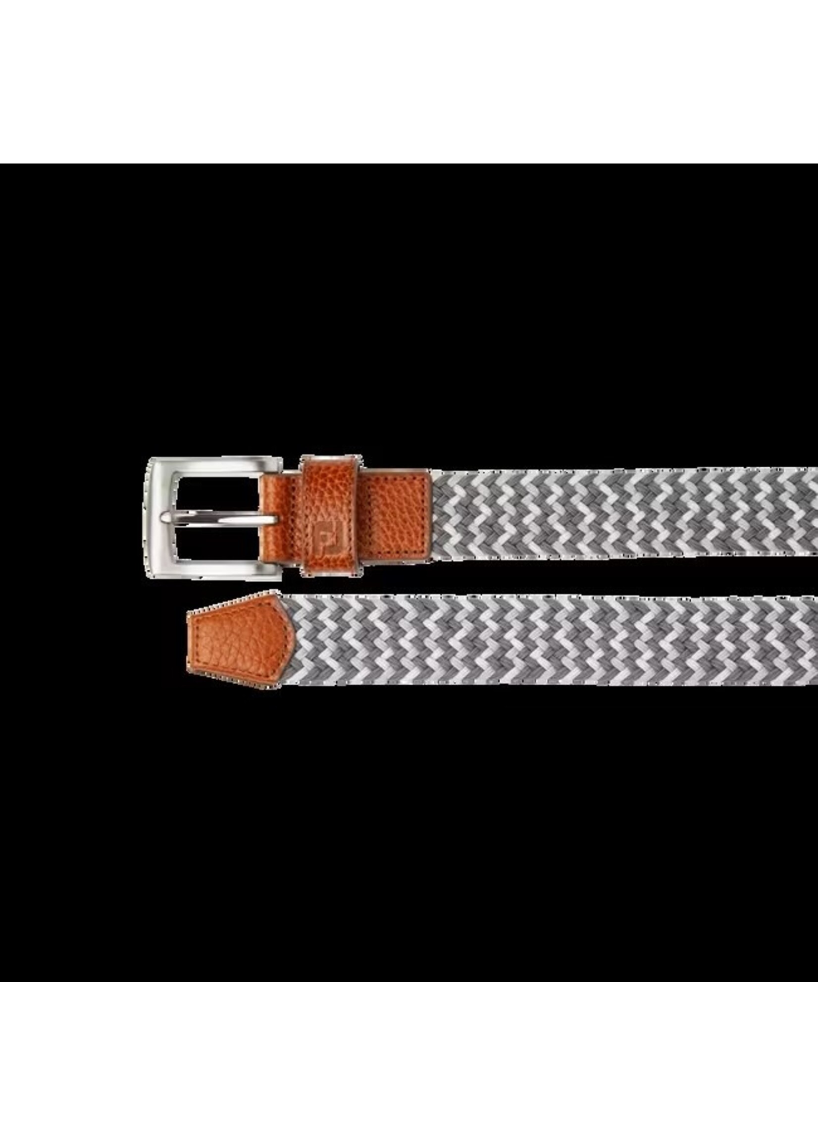 Footjoy FootJoy Braided Belt - Gravel/Grey Cliff/White - LONG