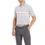 Footjoy Footjoy Double Chest Band Pique Polo - Grey Cliff