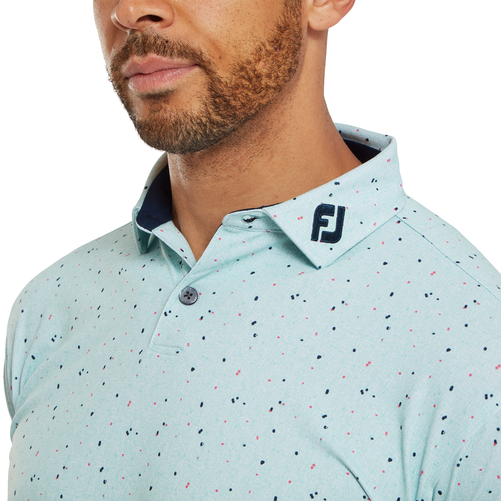 Footjoy Footjoy Tweed Texture Pique Polo - Sea Glass