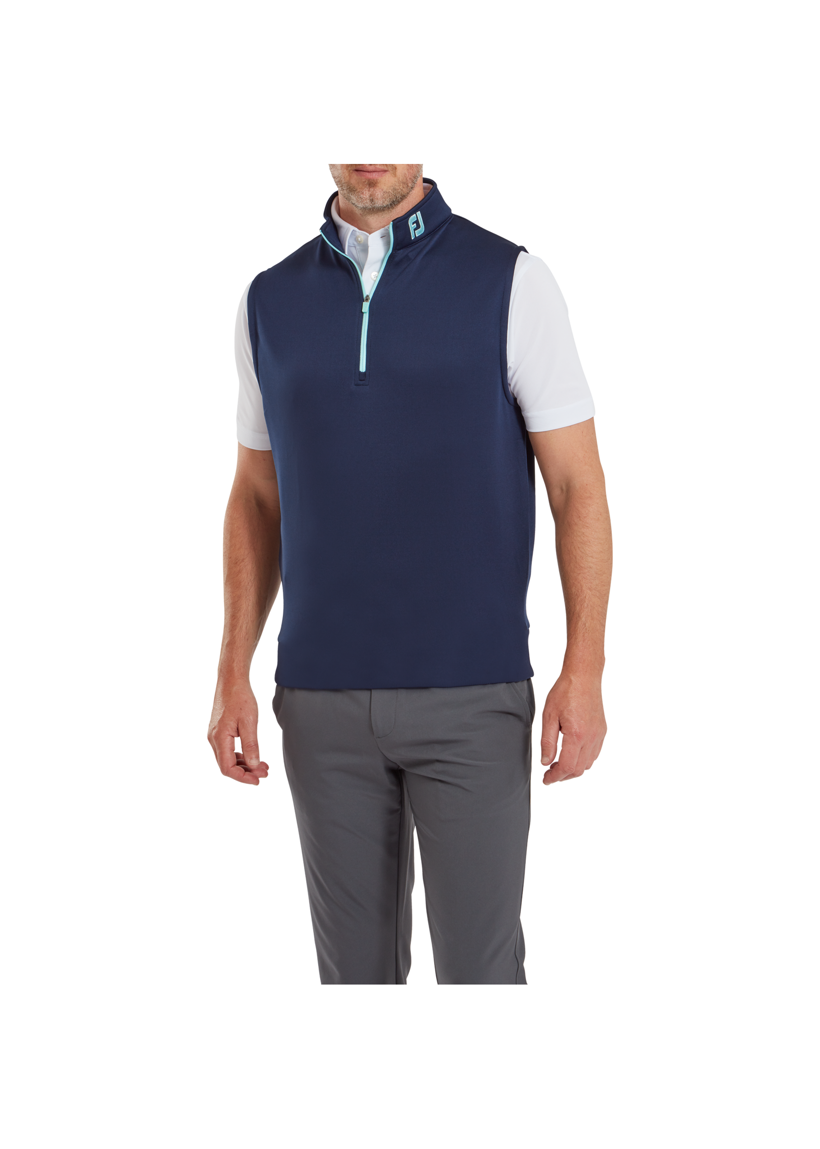 Footjoy Footjoy Half-Zip Vest - Navy/Sea Glass