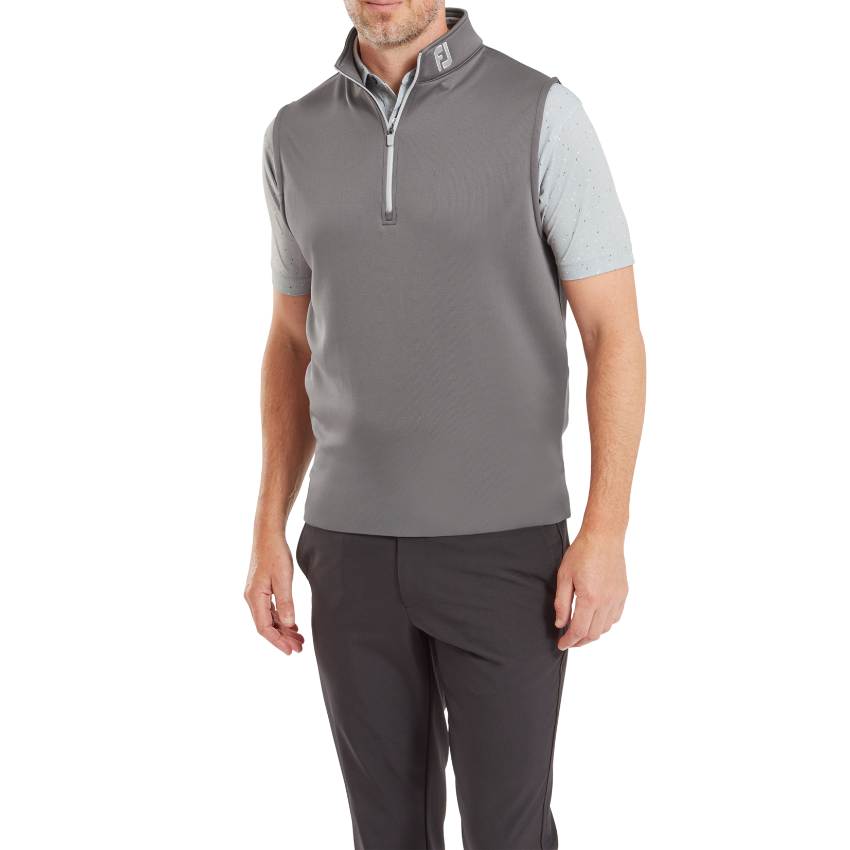 Footjoy Footjoy Half-Zip Vest - Gravel/Grey Cliff