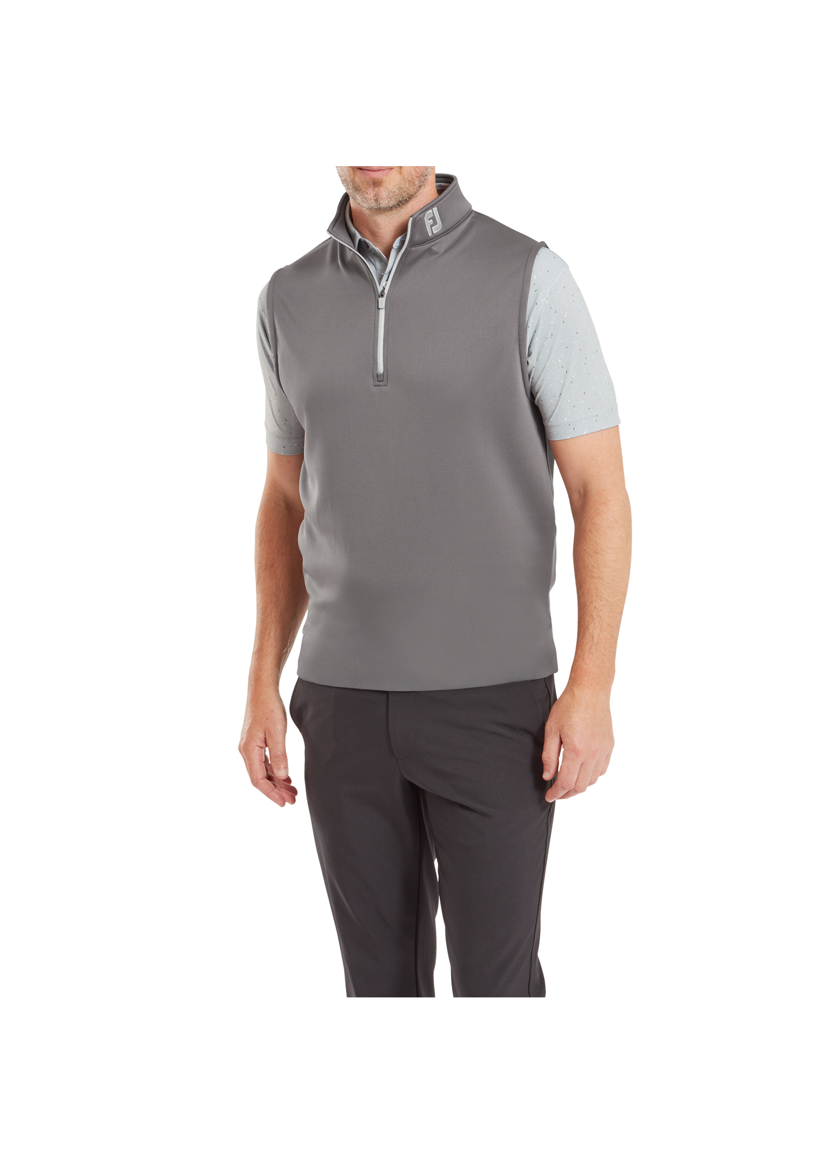 Footjoy Footjoy Half-Zip Vest - Gravel/Grey Cliff