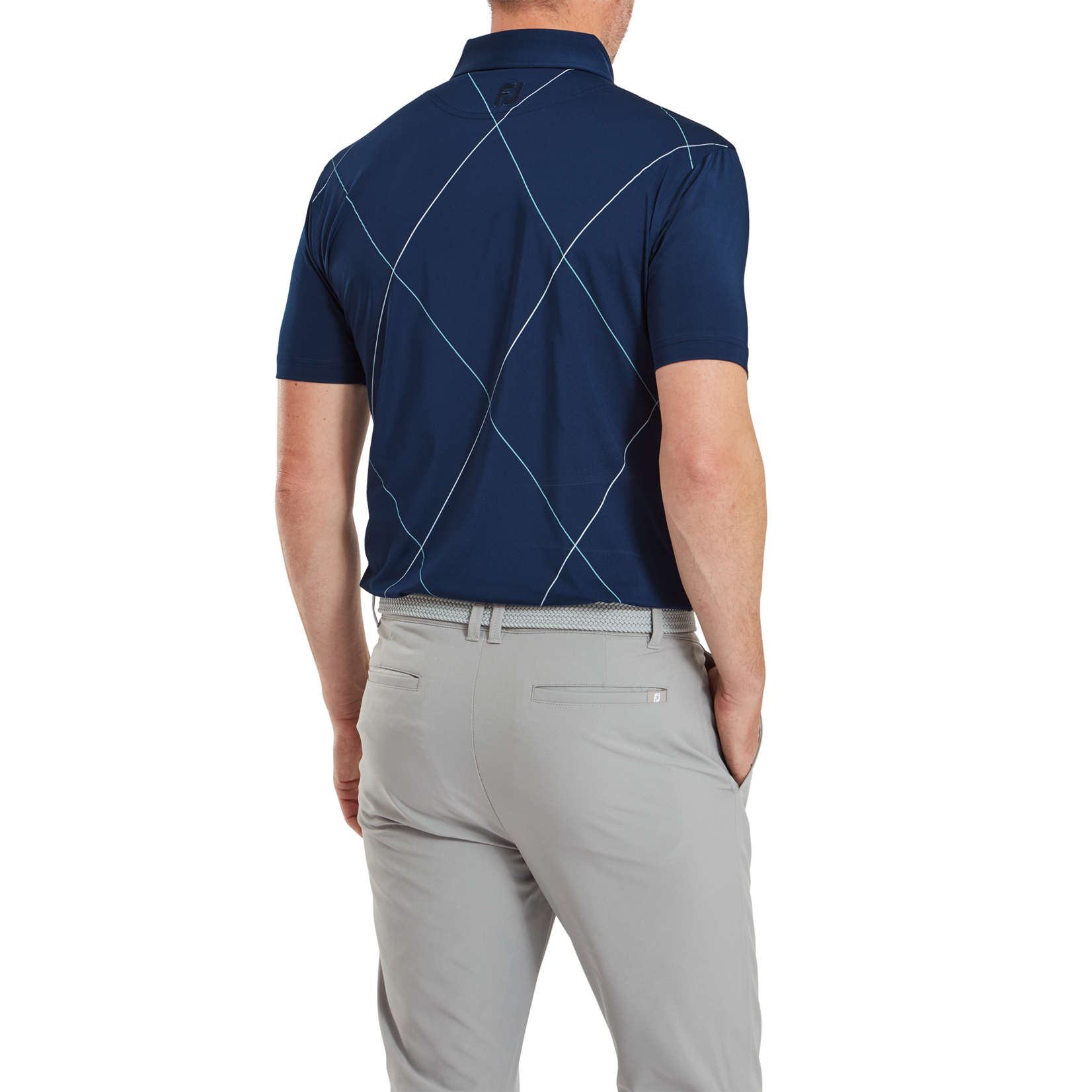 Footjoy Footjoy Raker Print  Lisle Polo - Navy