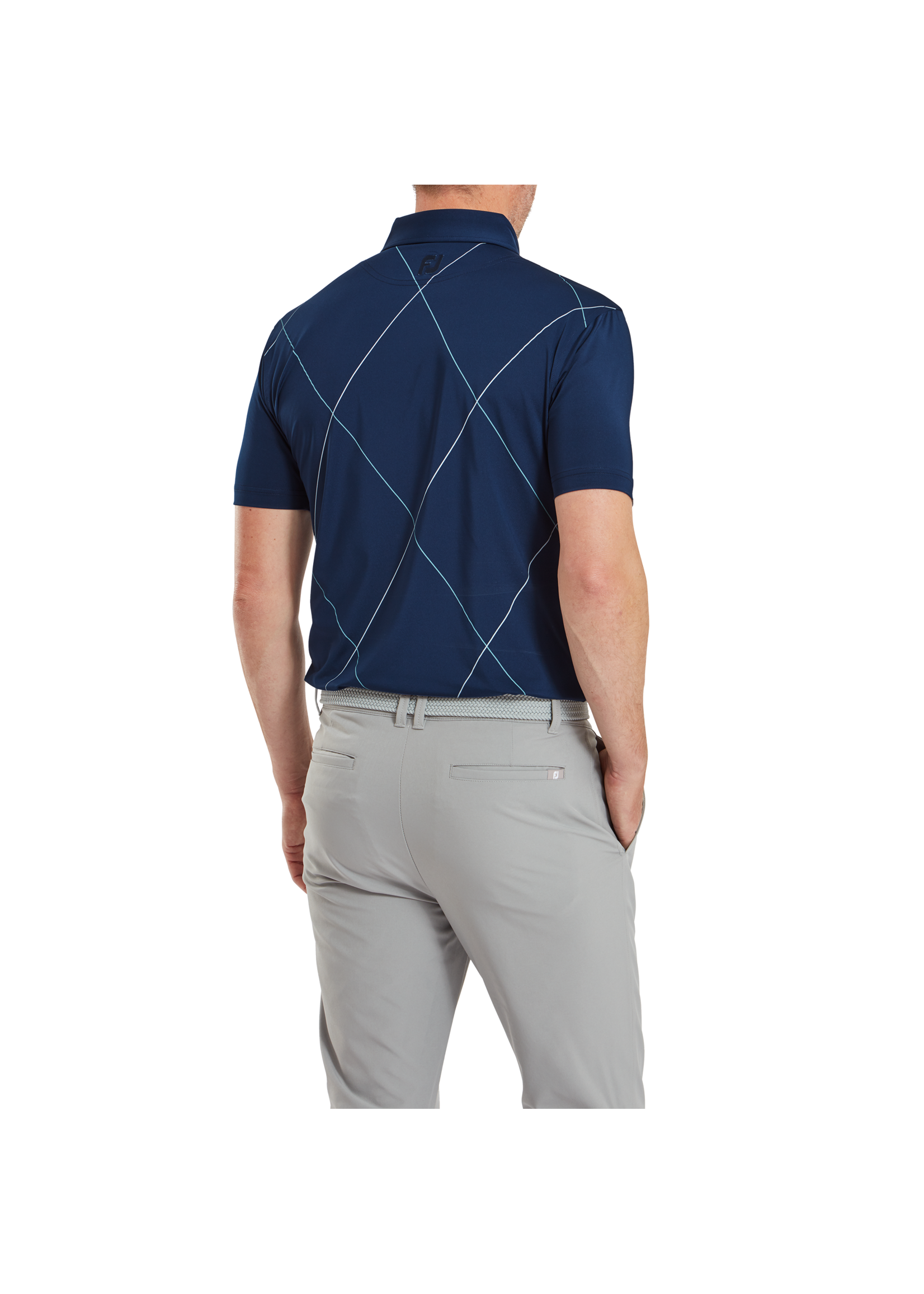 Footjoy Footjoy Raker Print  Lisle Polo - Navy