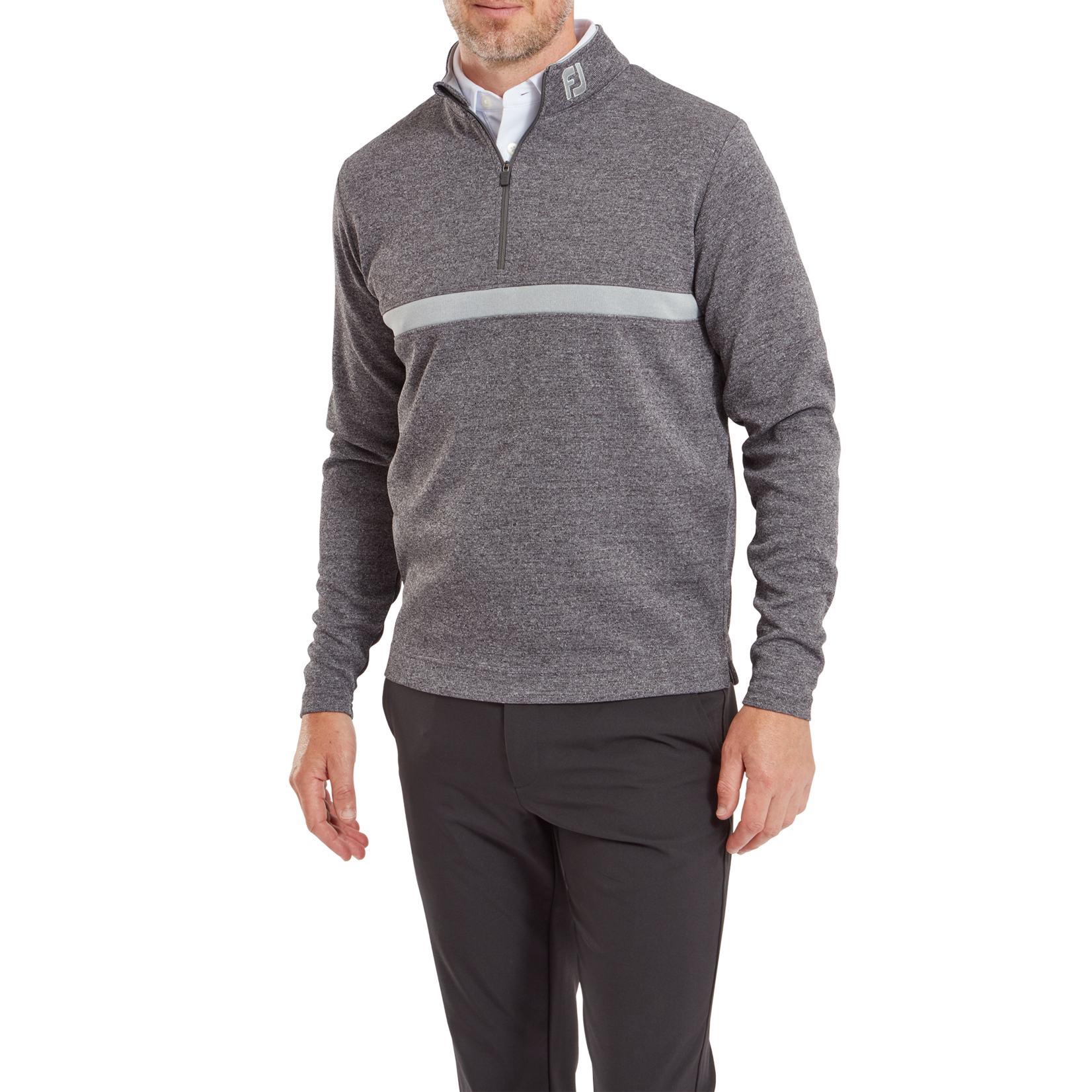 Footjoy Footjoy Inset Stripe Chill-Out - Heather Gravel/Heather Grey Cliff