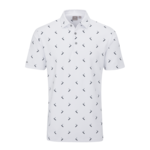 Ping PING Gold Putter Printed Polo - White/Navy Multi