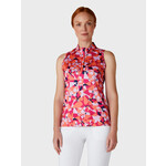 Callaway Callaway Geometric Floral Sleeveless Polo - Pink Peacock