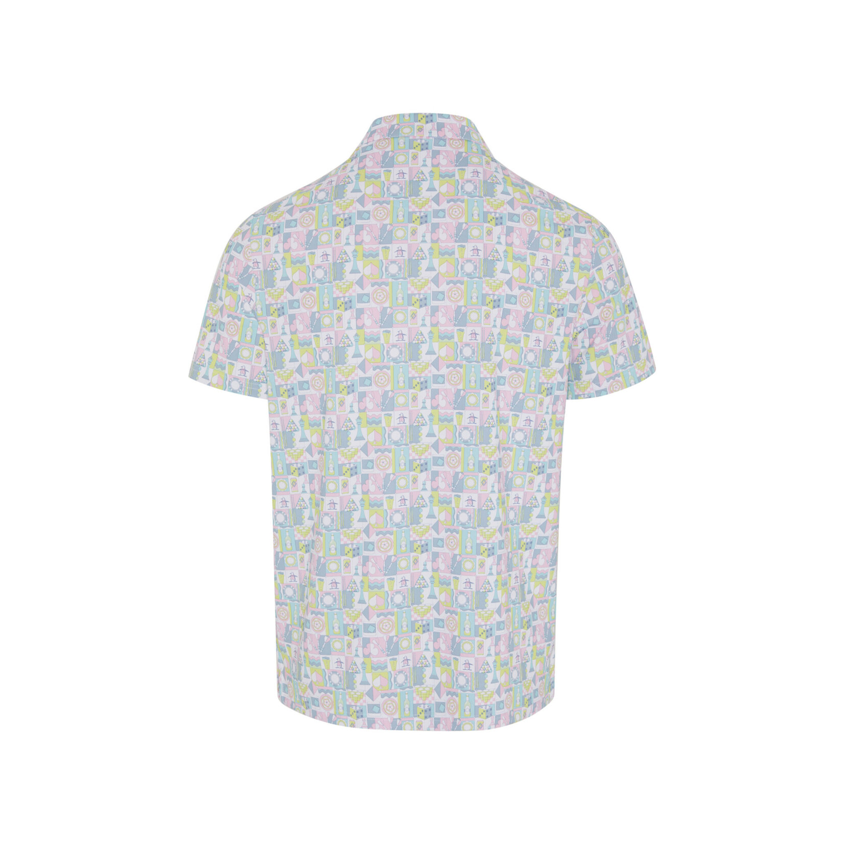 Orignal Penguin Original Penguin Pete's Game Grid Print Polo - Bright White