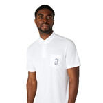 Orignal Penguin Original Penguin Quiet Please Graphic Oxford Polo - Bright White