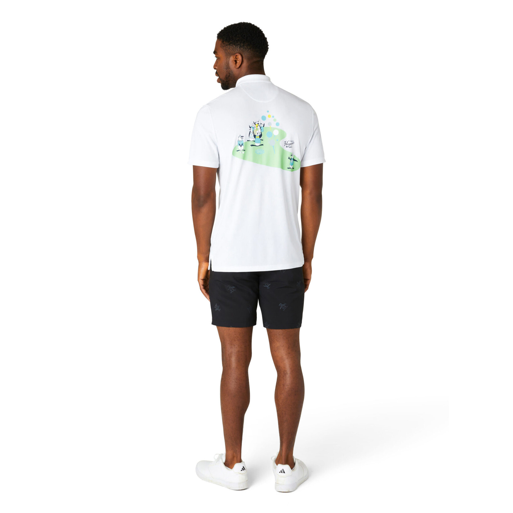 Original Penguin Original Penguin Quiet Please Graphic Oxford Polo - Bright White