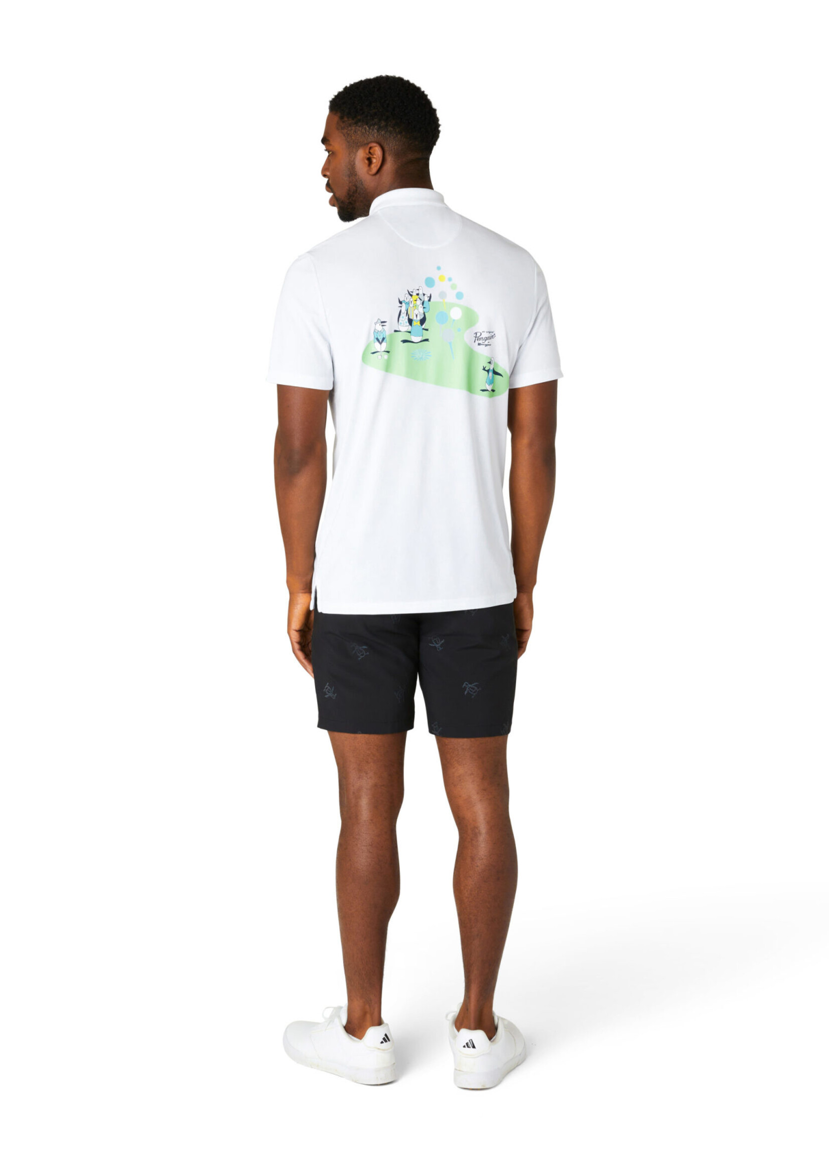 Original Penguin Original Penguin Quiet Please Graphic Oxford Polo - Bright White