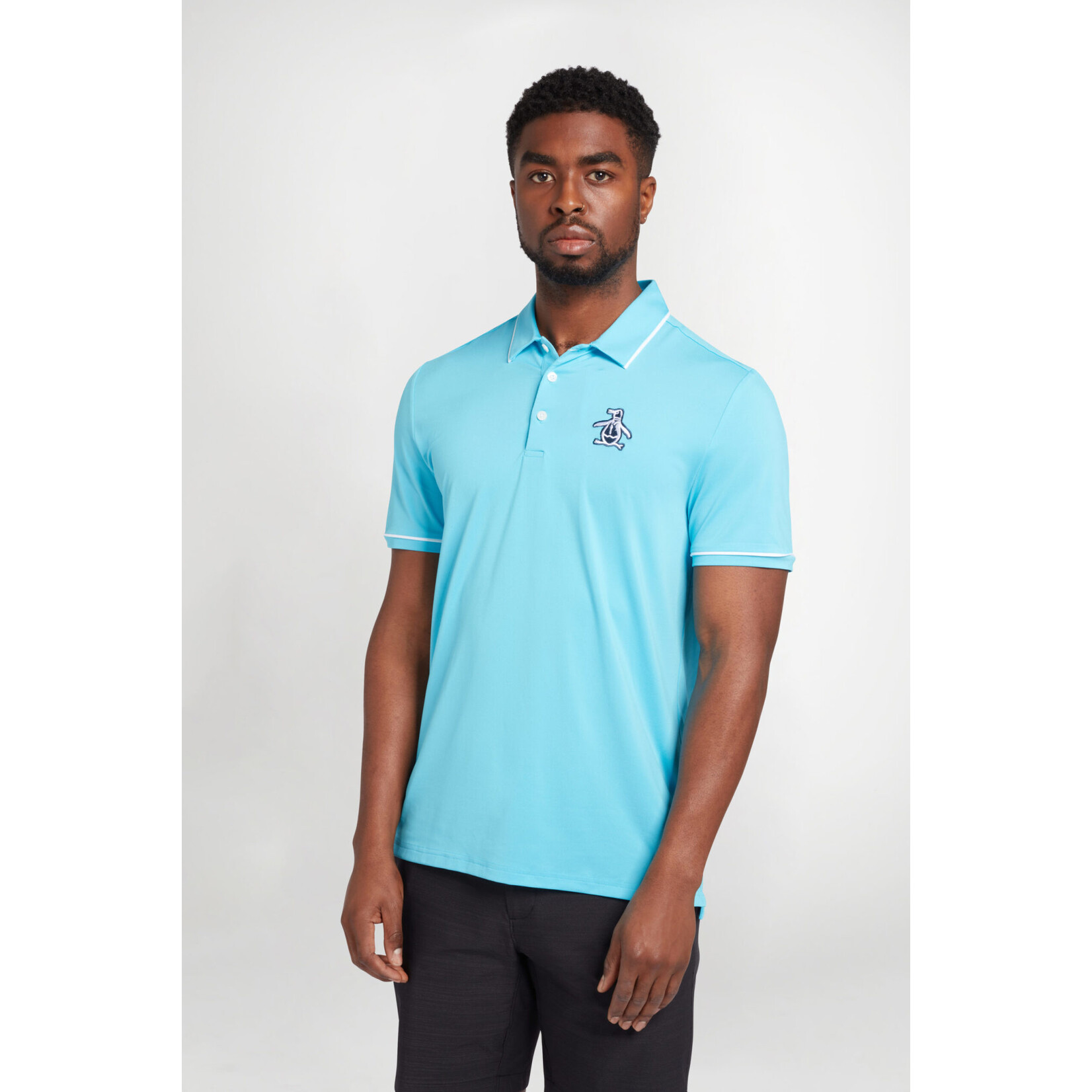 Original Penguin Original Penguin New Heritage Polo /w Large Pete Logo - Aquarius