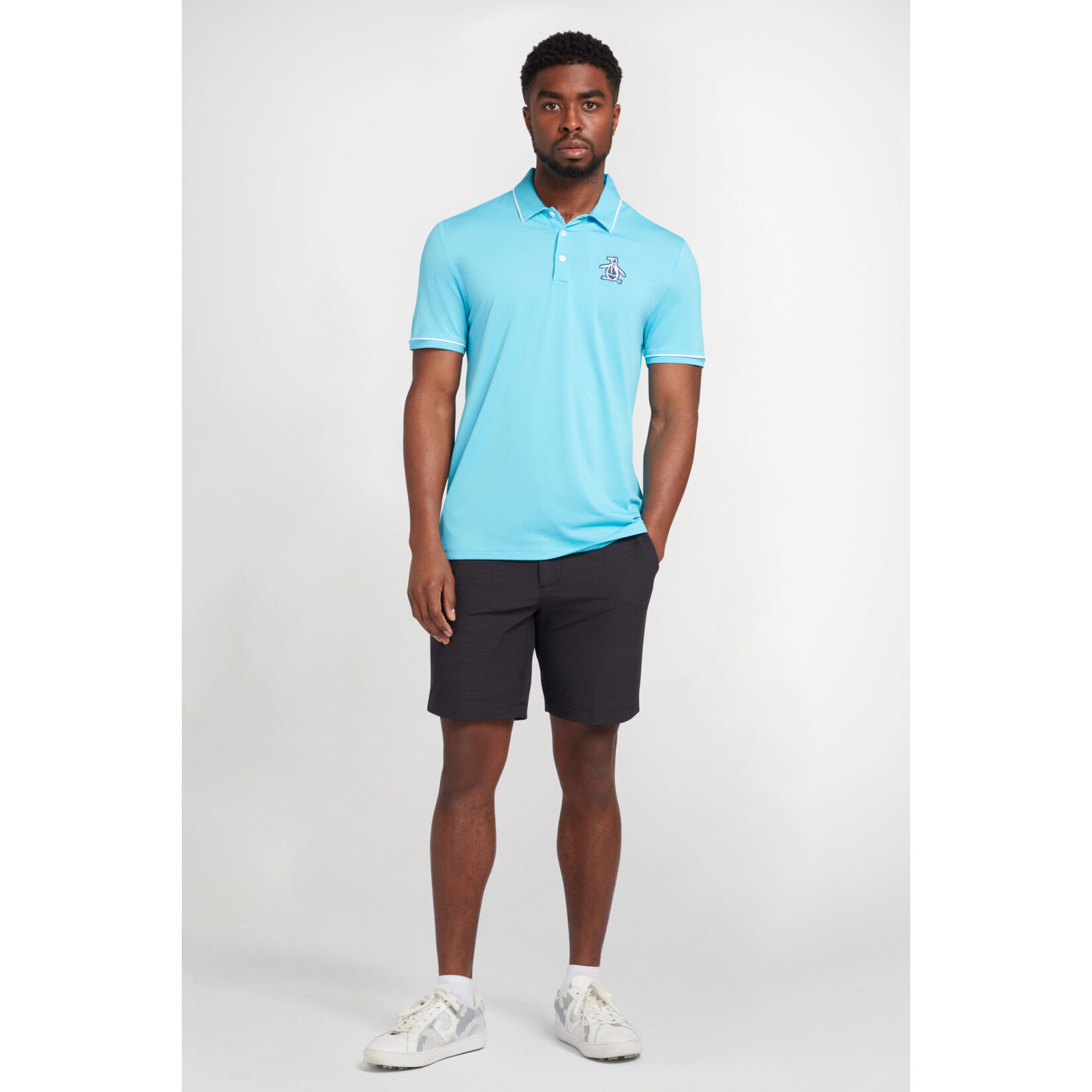 Original Penguin Original Penguin New Heritage Polo /w Large Pete Logo - Aquarius
