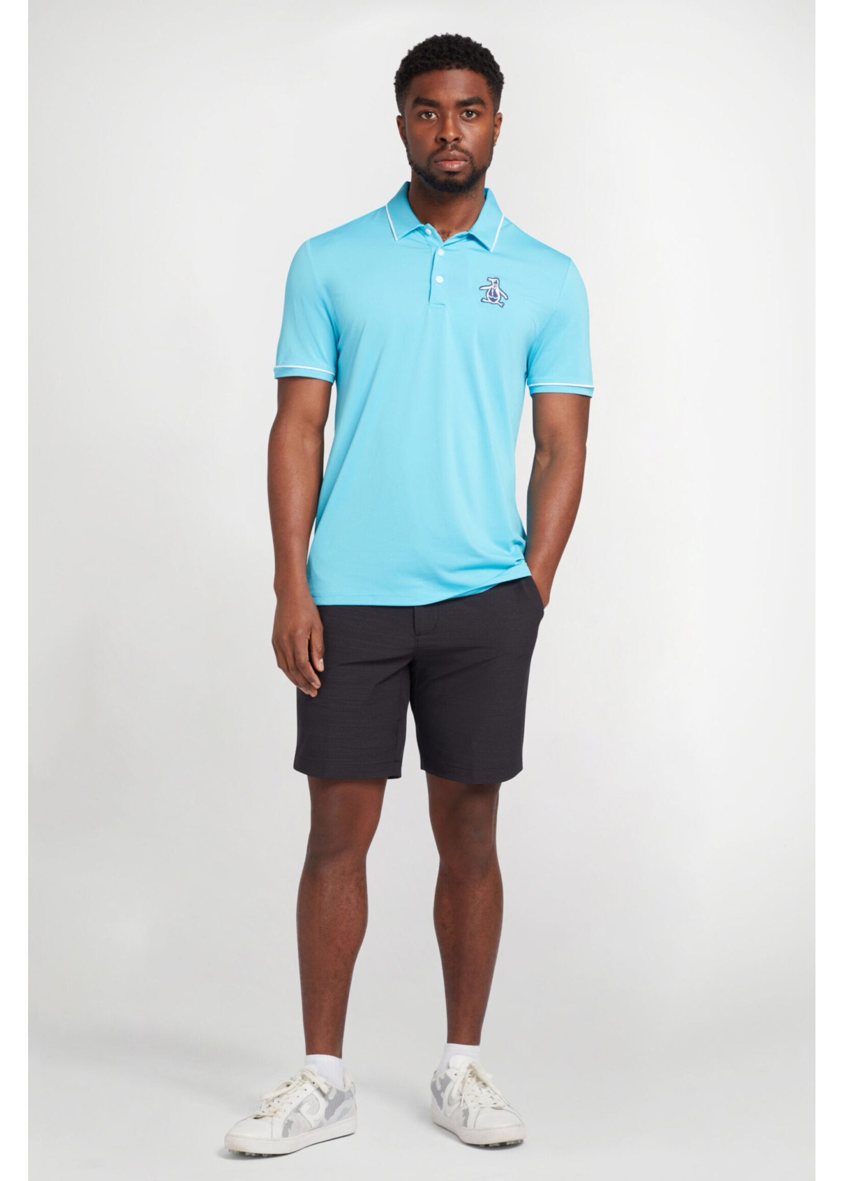 Original Penguin Original Penguin New Heritage Polo /w Large Pete Logo - Aquarius