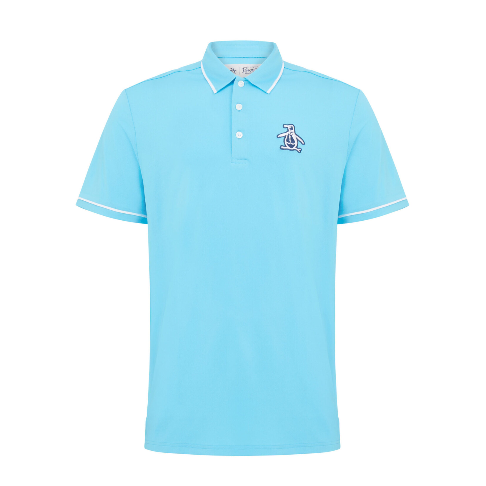 Original Penguin Original Penguin New Heritage Polo /w Large Pete Logo - Aquarius