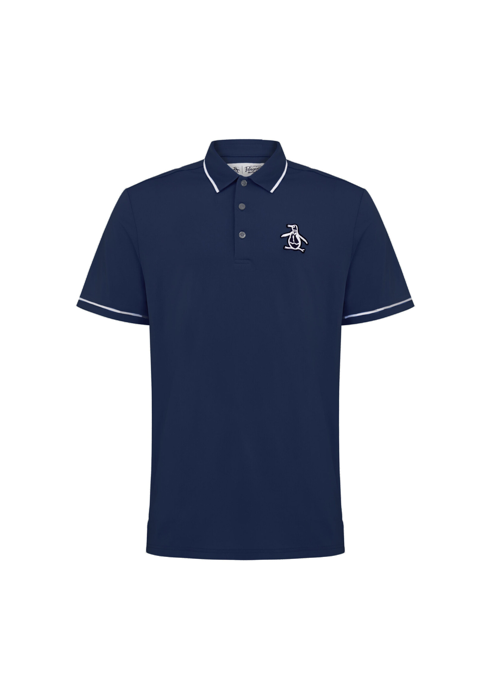 Original Penguin Original Penguin New Heritage Polo /w Large Pete Logo - Black Iris