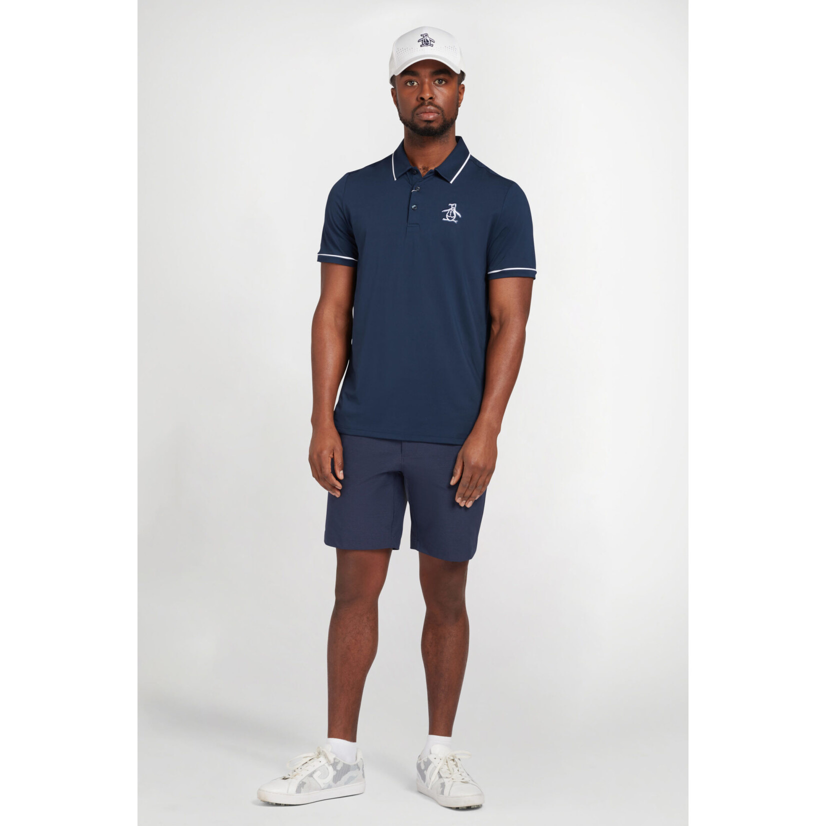 Original Penguin Original Penguin New Heritage Polo /w Large Pete Logo - Black Iris