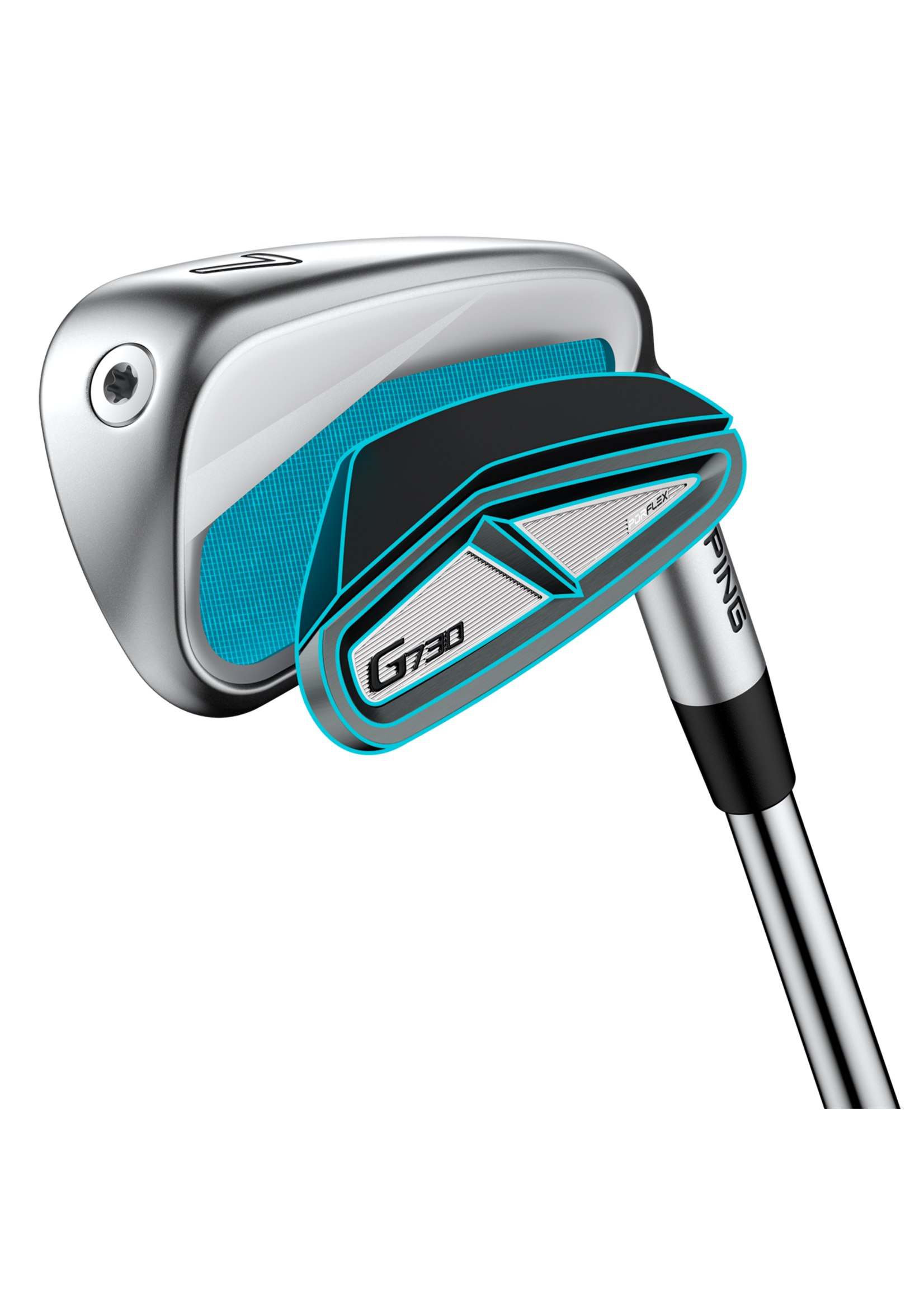 Ping Ping G730 Irons 5-PW, UW 56 Blue dot +1" - Graphite Recoil Dart 75 R, Midsize Grips