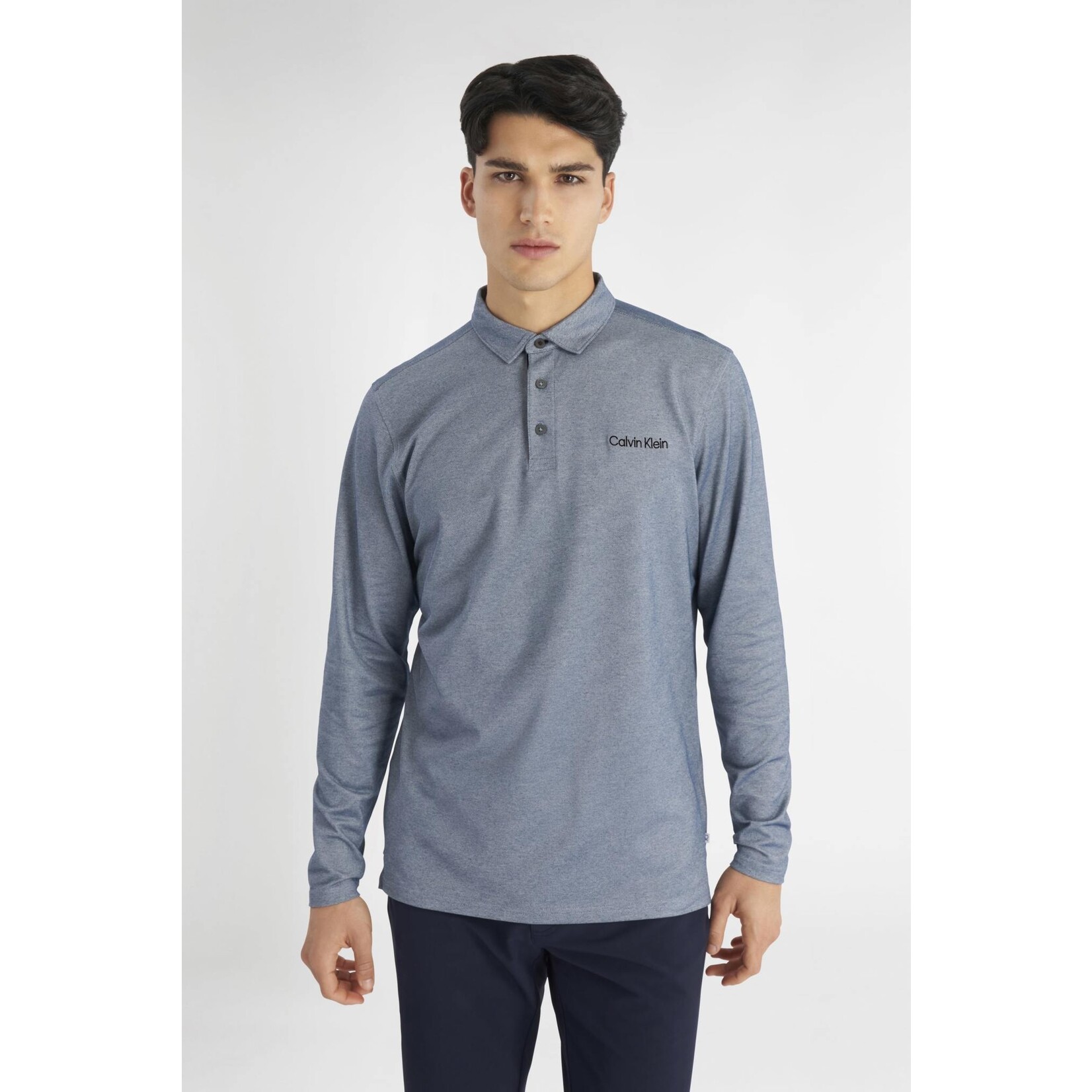 Calvin Klein Calvin Klein Medina Longsleeve Polo - Sand Marl
