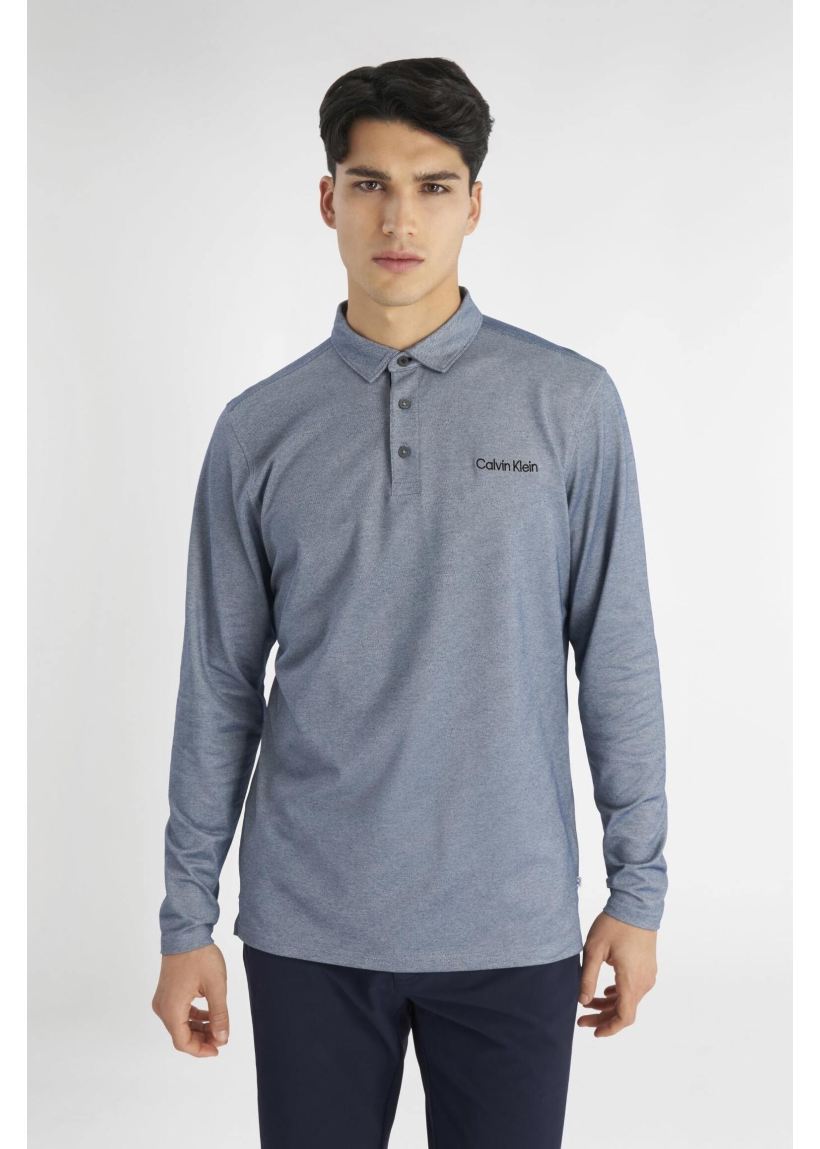 Calvin Klein Calvin Klein Medina Longsleeve Polo - Sand Marl