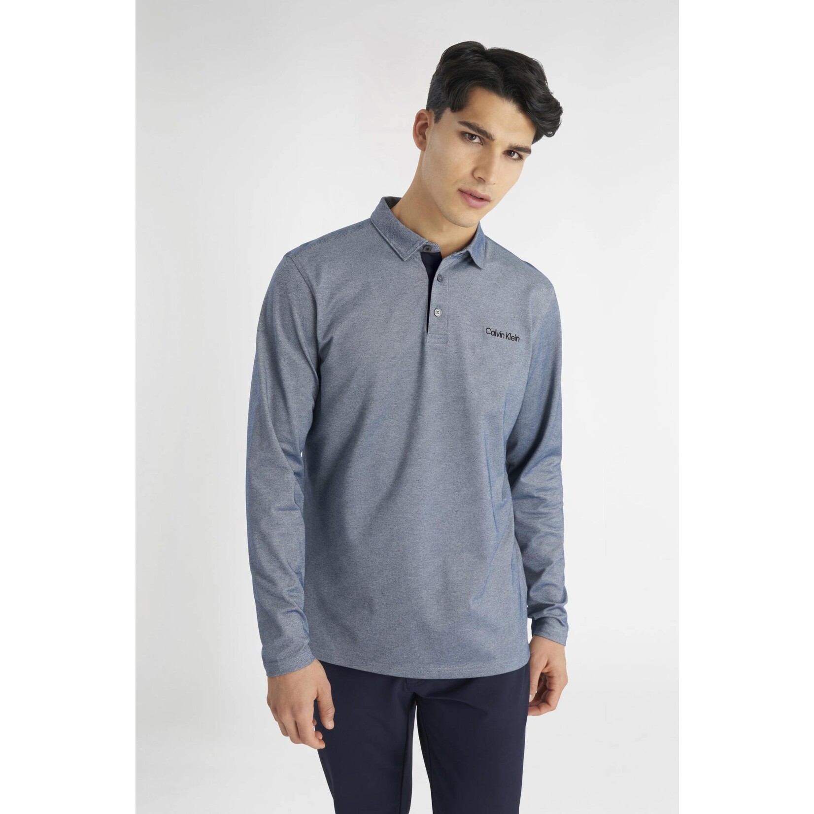 Calvin Klein Calvin Klein Medina Longsleeve Polo - Sand Marl