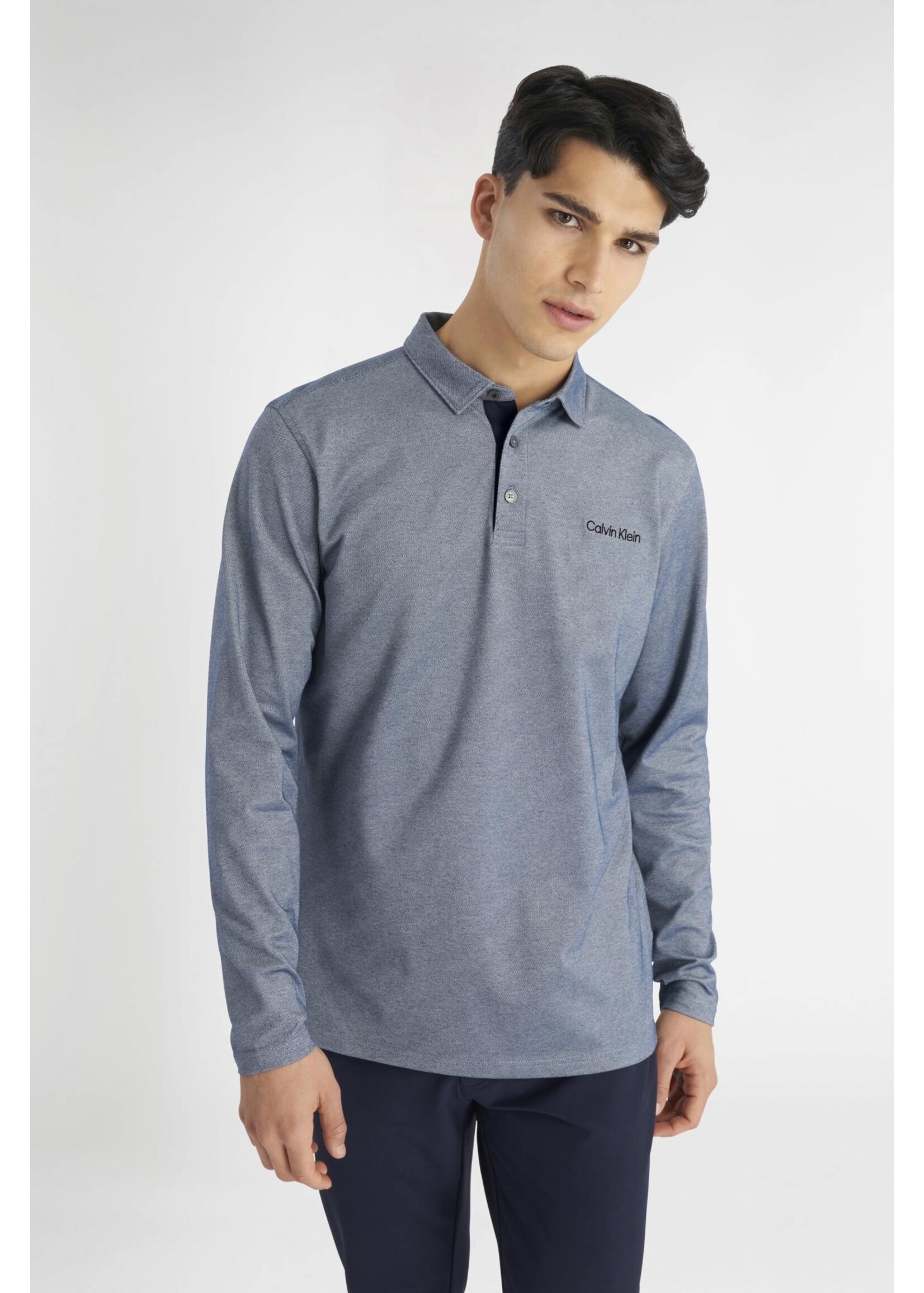 Calvin Klein Calvin Klein Medina Longsleeve Polo - Sand Marl
