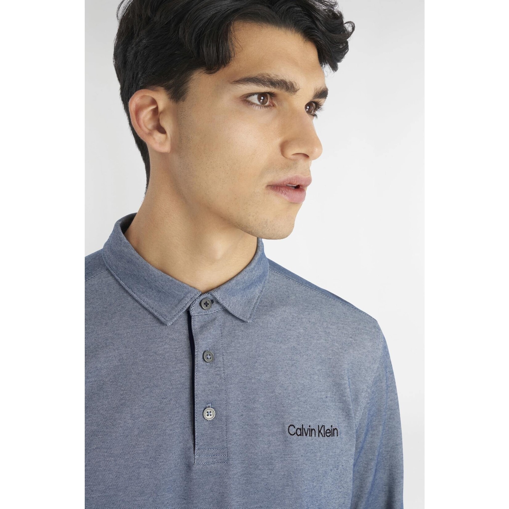 Calvin Klein Calvin Klein Medina Longsleeve Polo - Sand Marl