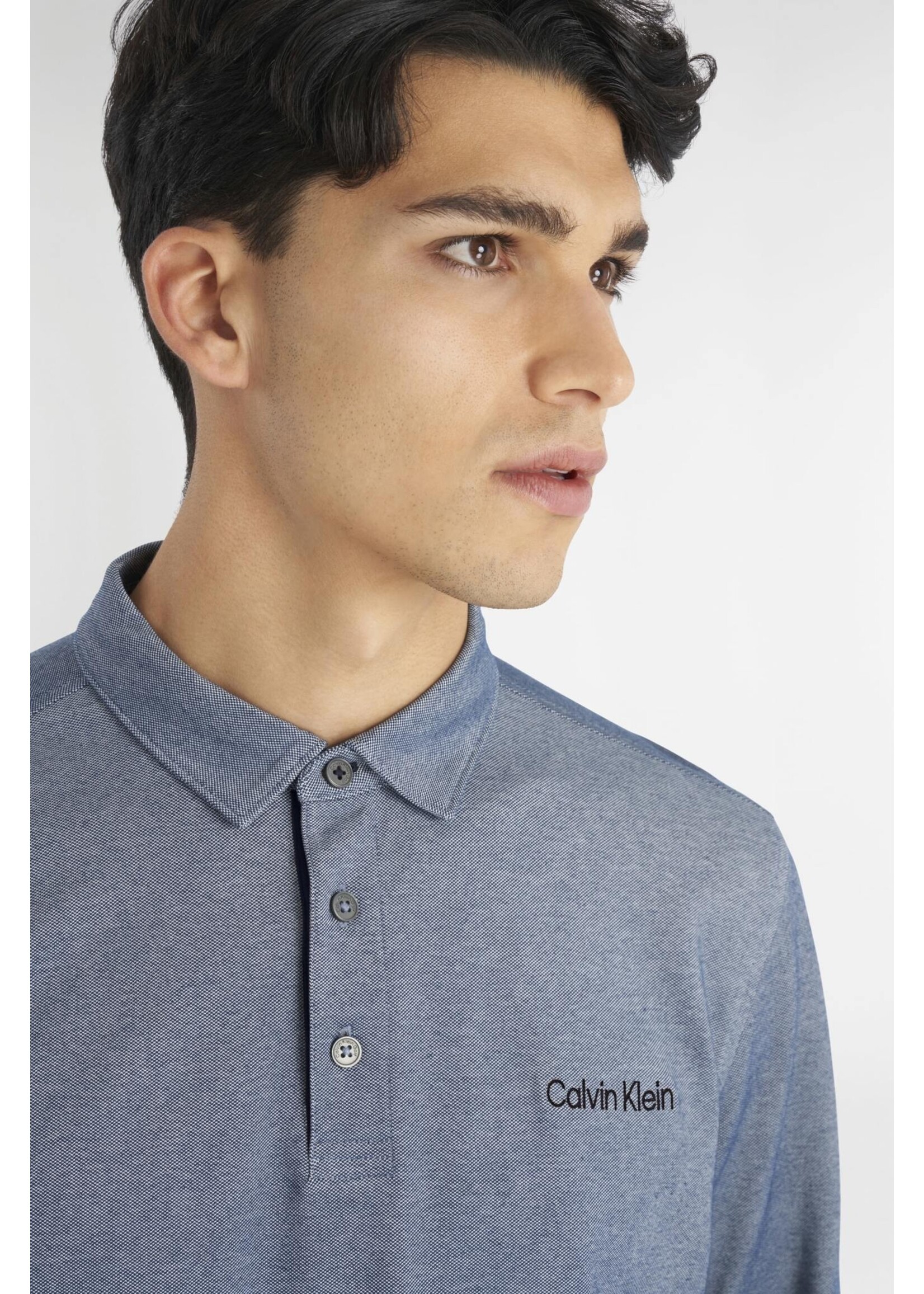 Calvin Klein Calvin Klein Medina Longsleeve Polo - Sand Marl