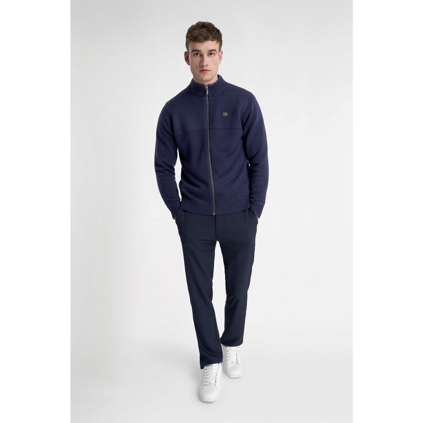 Calvin Klein Calvin Klein Oak Creek Full Zip Lined Sweater - Evening Blue