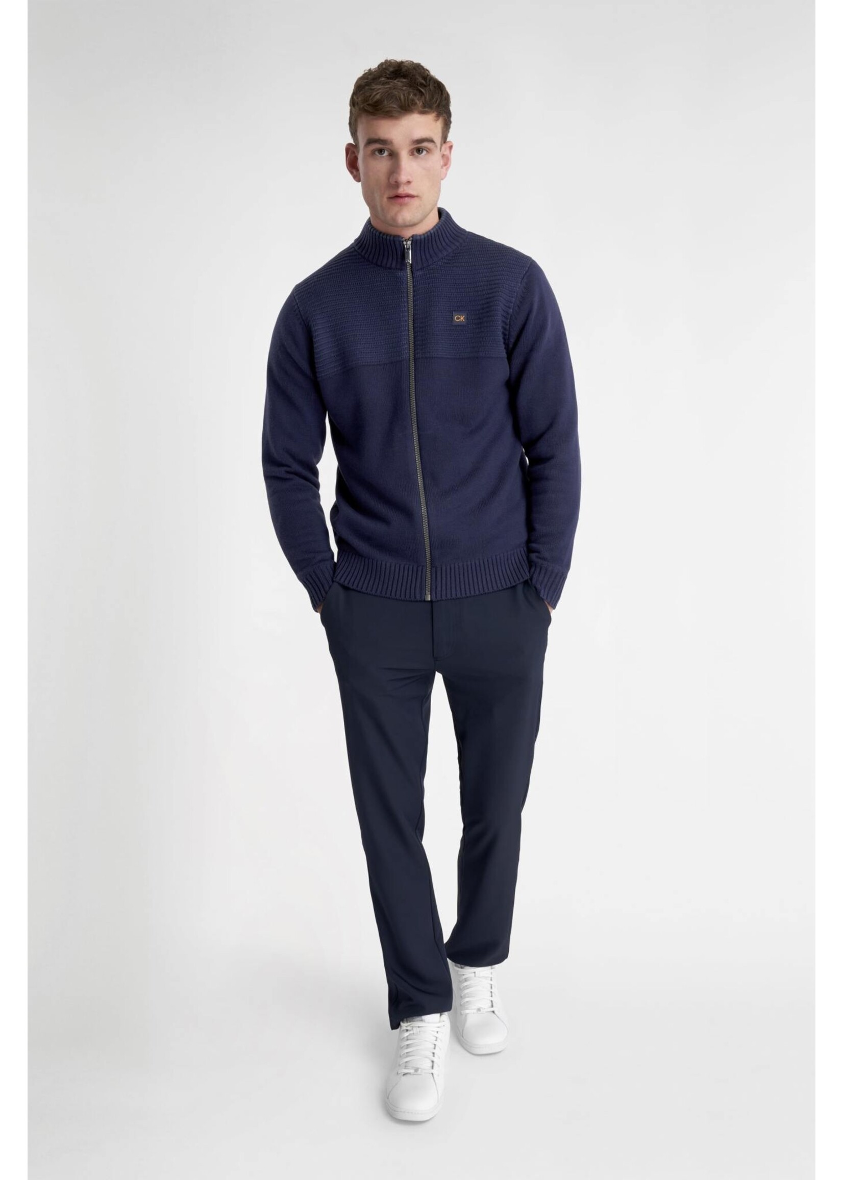 Calvin Klein Calvin Klein Oak Creek Full Zip Lined Sweater - Evening Blue
