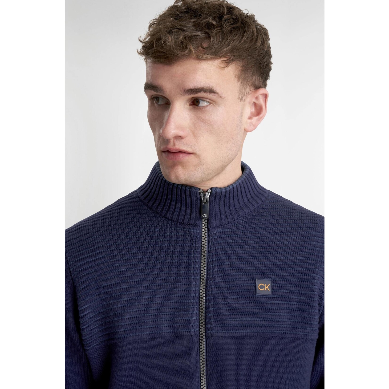 Calvin Klein Calvin Klein Oak Creek Full Zip Lined Sweater - Evening Blue