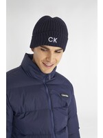 Calvin Klein Calvin Klein Ribbed Knit Beanie HD Embroided - Evening Blue