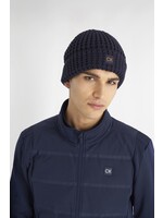 Calvin Klein Calvin Klein Chunky Knit Beanie with Badge - Evening Blue