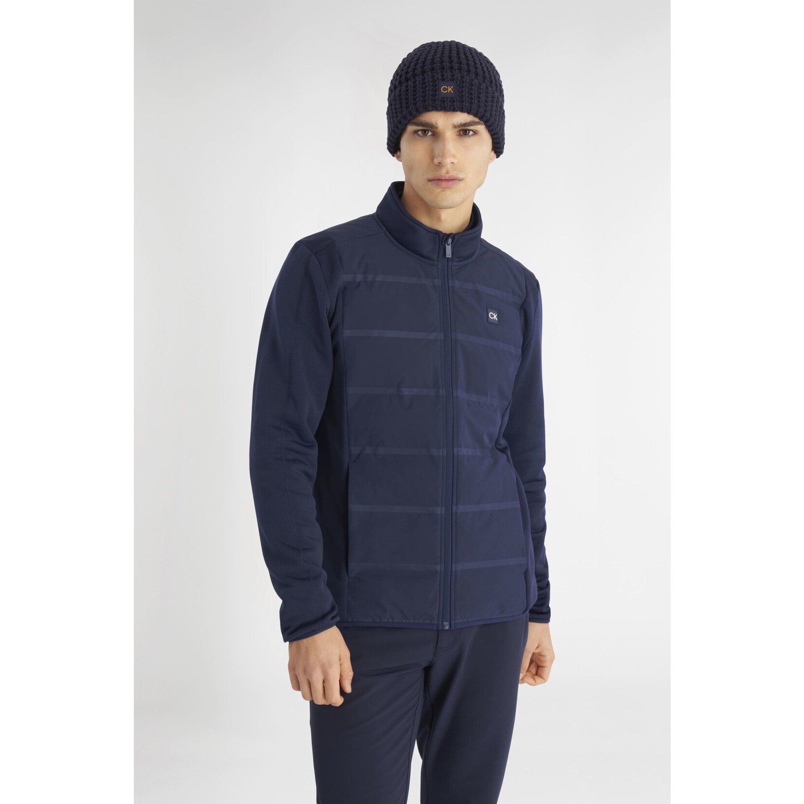Calvin Klein Calvin Klein Chunky Knit Beanie with Badge - Evening Blue