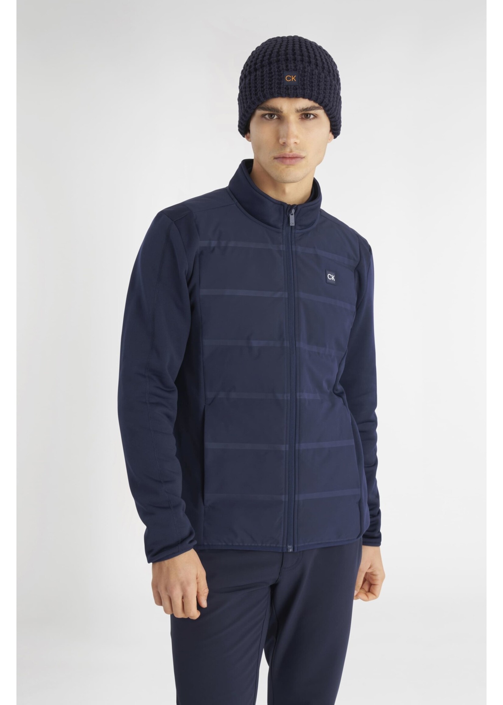Calvin Klein Calvin Klein Chunky Knit Beanie with Badge - Evening Blue
