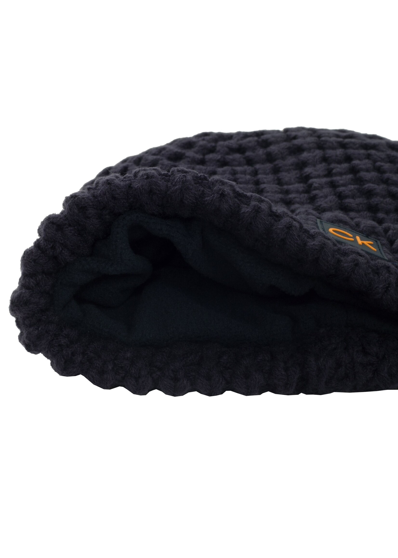 Calvin Klein Calvin Klein Chunky Knit Beanie with Badge - Evening Blue