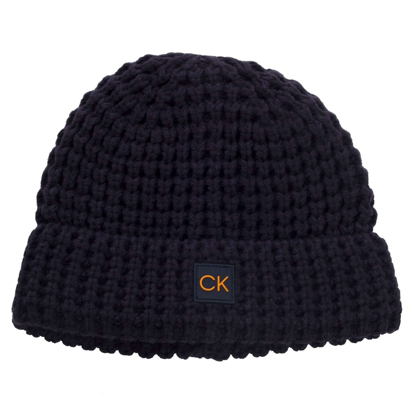 Calvin Klein Calvin Klein Chunky Knit Beanie with Badge - Evening Blue