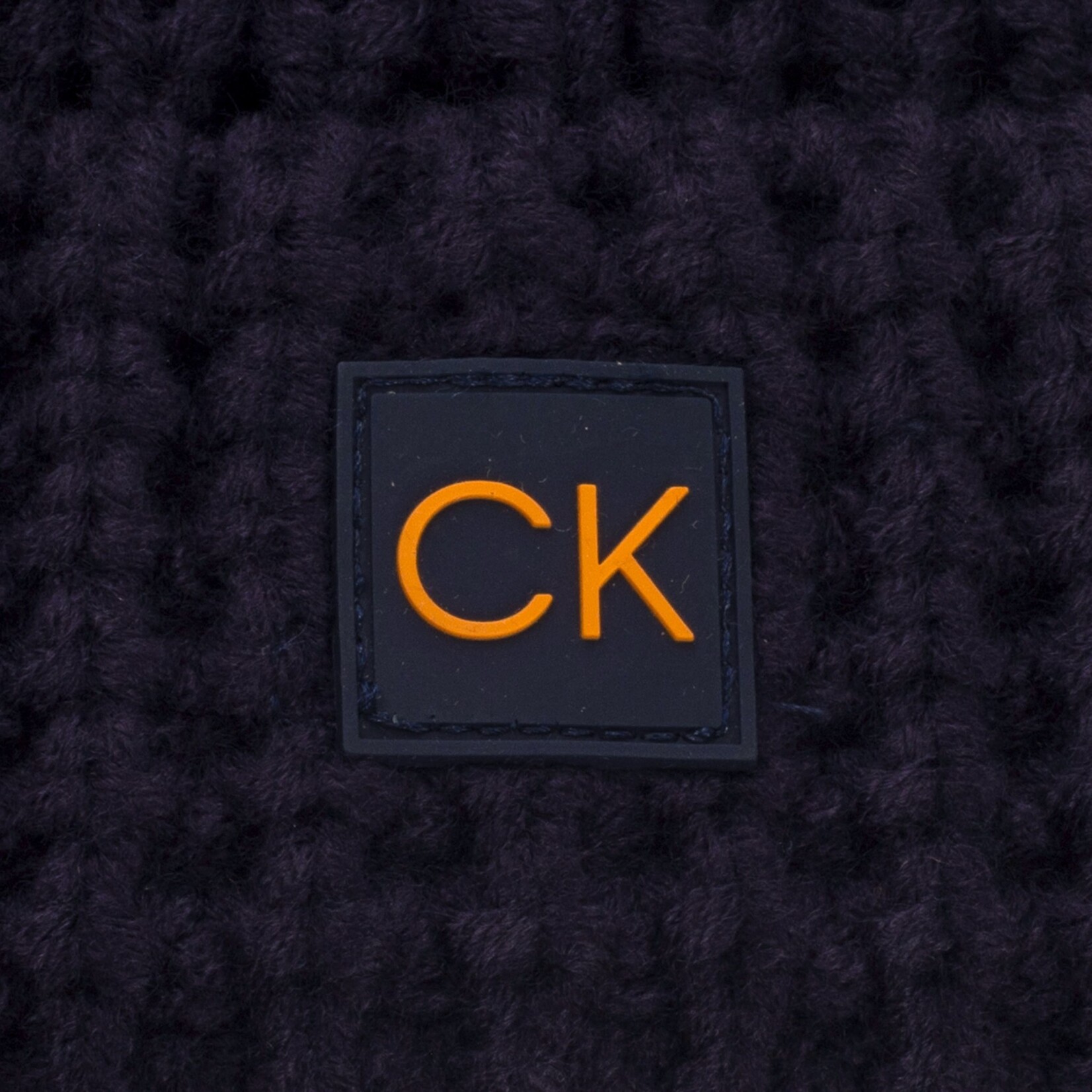 Calvin Klein Calvin Klein Chunky Knit Beanie with Badge - Evening Blue