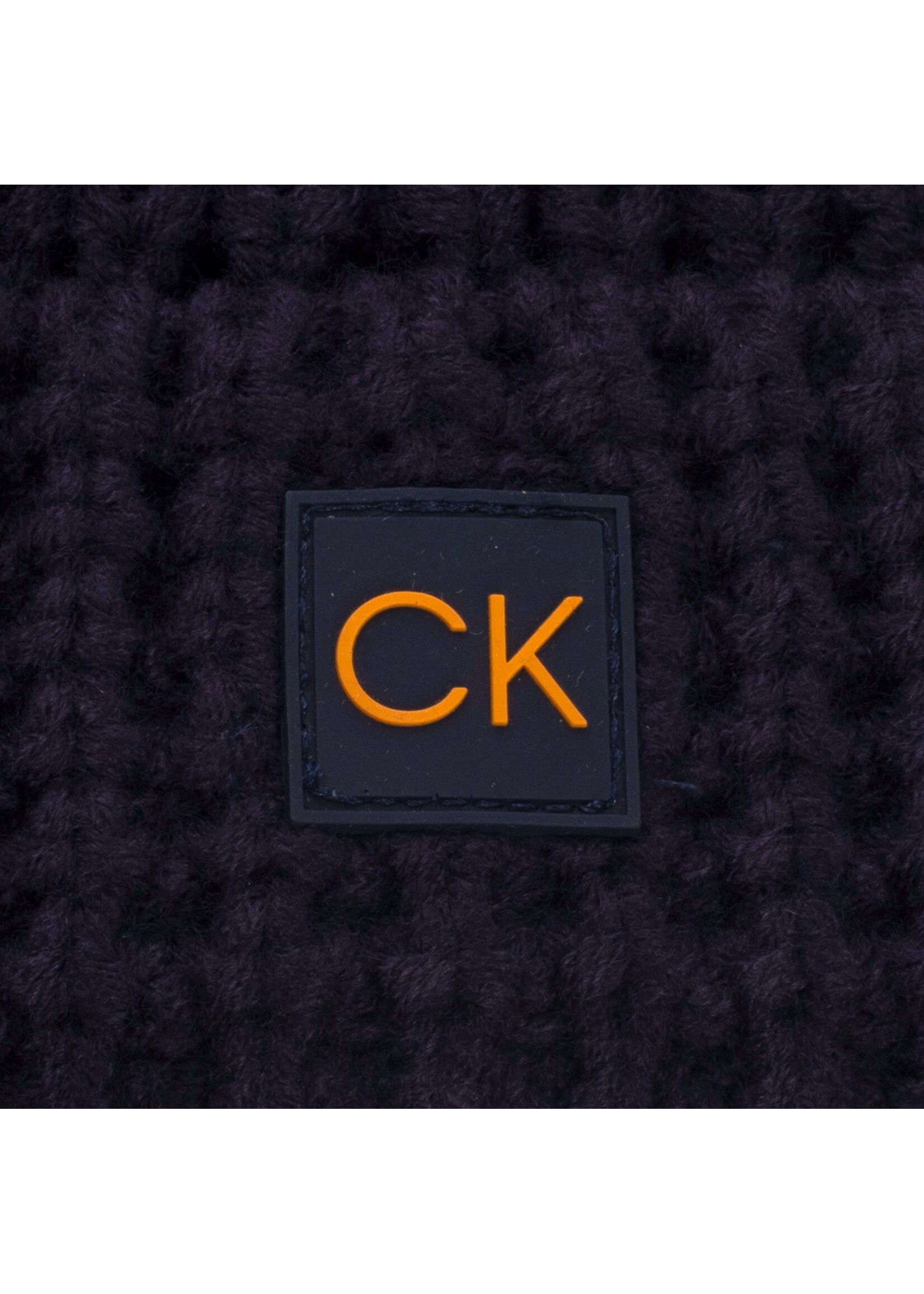 Calvin Klein Calvin Klein Chunky Knit Beanie with Badge - Evening Blue