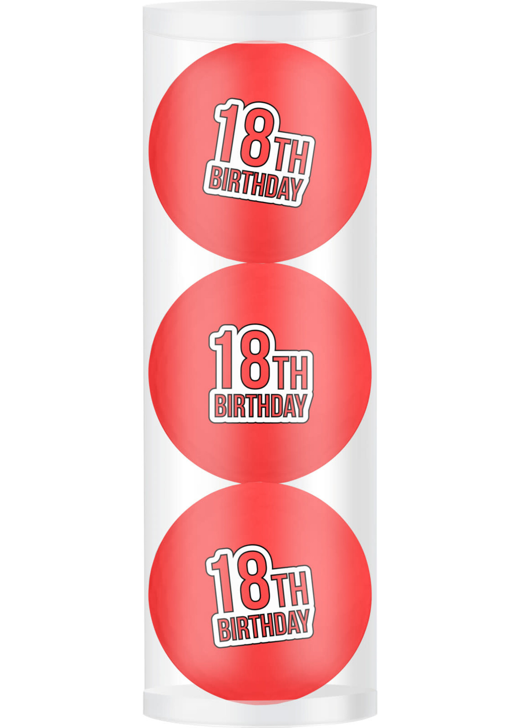 Legend Giftset 3 balls - 18th Birthday - Red