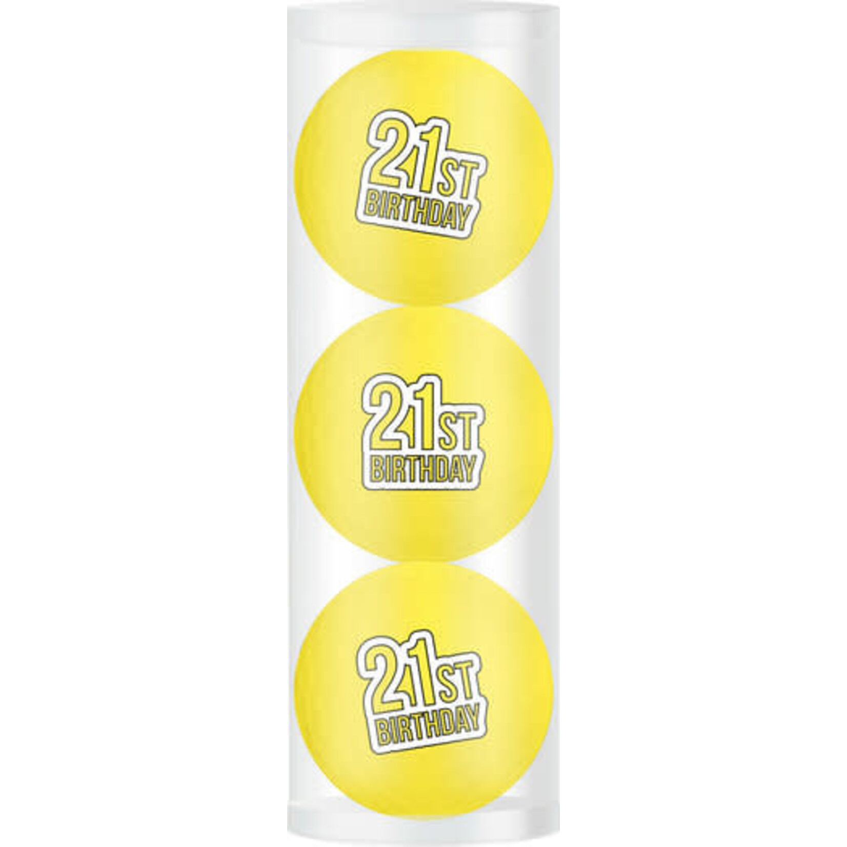 Legend Giftset 3 balls - 21th Birthday - Yellow